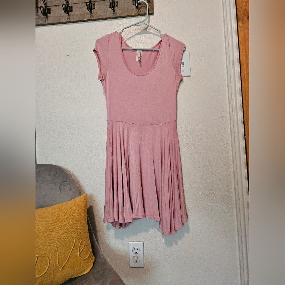 Topping Dress, Pretty in Pink, Size M, Short Sleeve